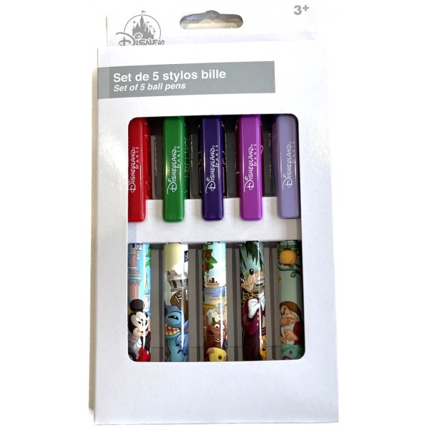 Disneyland Paris Attractions Characters ballpoint pens,Set of 5