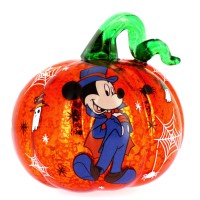 Arribas Glass Pumpkin Mickey Ornament, Disneyland Paris