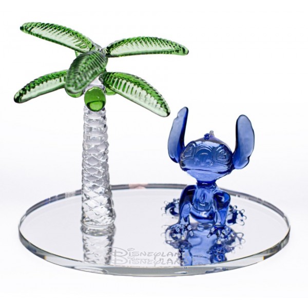 Stitch on mirror with palm tree figure, by Arribas and Disneyland Paris