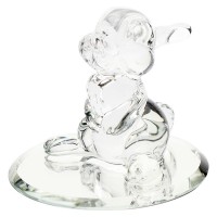 Thumper on mirror glass figure, Arribas Glass Collection