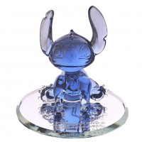 Disney Stitch figure on mirror, Arribas Glass Collection
