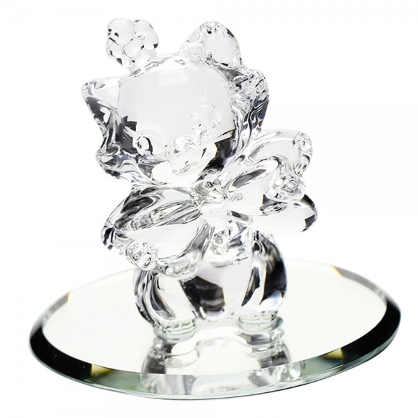 Marie figure on mirror, Arribas Glass Collection