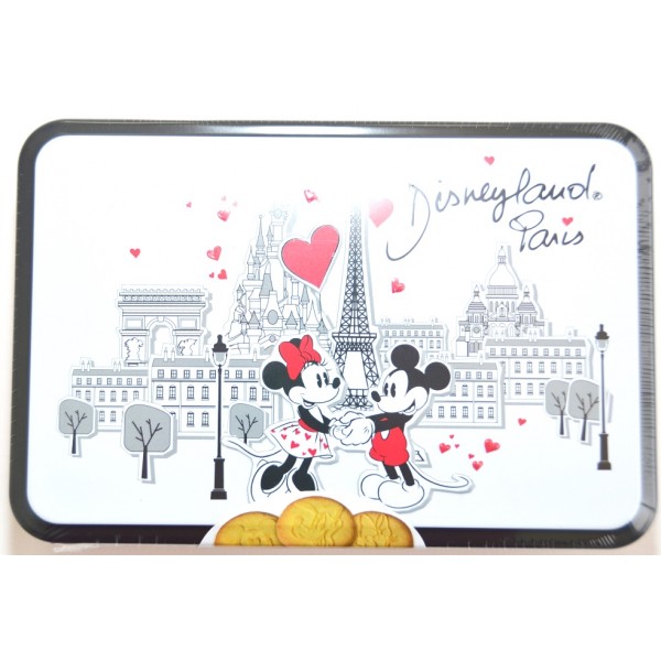 Disneyland Paris Mickey and Minnie Amour Butter & Milk Chocolate Cookies 