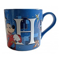 Mickey Fantasia and Characters Mug with Letter H, Disneyland Paris