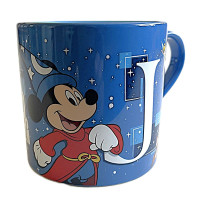 Mickey Fantasia and Characters Mug with Letter J, Disneyland Paris