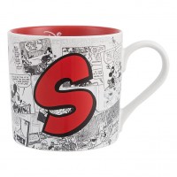 Mickey Mouse Comic-Style Print Mug with Letter S