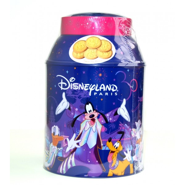 Disneyland Paris 30th Anniversary Butter Cookies in a tin