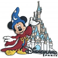 Disneyland Paris Castle and Mickey Fantasia fridge magnet