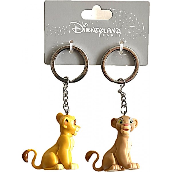 Disneyland Paris Simba and Nala Keychains Keyring set Disneyland Paris Simba and Nala Keychains Keyring set