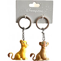 Disneyland Paris Simba and Nala Keychains Keyring set