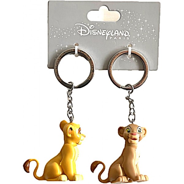 Disneyland Paris Simba and Nala Keychains Keyring set Disneyland Paris Simba and Nala Keychains Keyring set