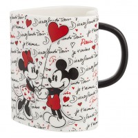 Mickey and Minnie Amour heart shaped mug, Disneyland Paris 