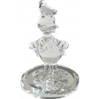 Donald Duck glass figurine on mirror, by Arribas