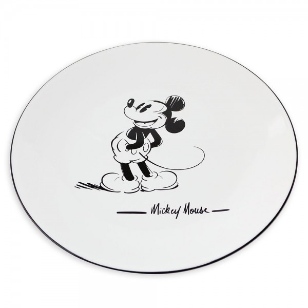 Disneyland Paris Mickey Mouse Comic Black and White Large plate