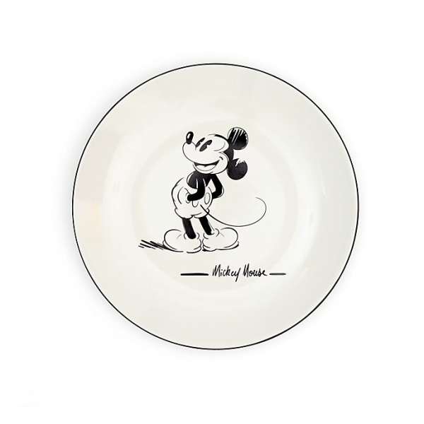 Disneyland Paris Mickey Mouse Comic Black and White side plate