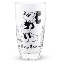 Mickey Mouse Comic Strip BW Tall Glass, Disneyland Paris