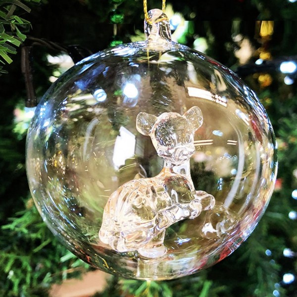 Bambi Christmas bauble, Arribas Glass Collection
