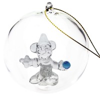 Mickey Sorcerer Christmas bauble, Arribas Glass Collection
