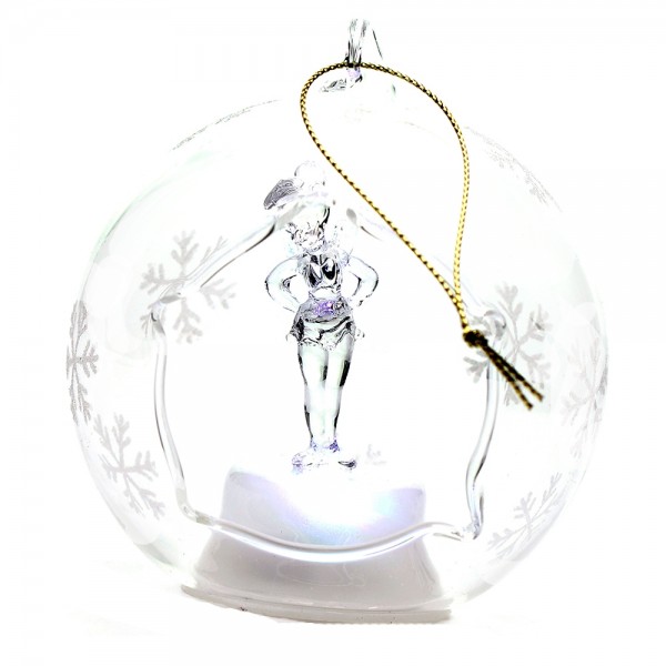 Tinkerbell Illuminated Christmas Bauble, Arribas Glass Collection