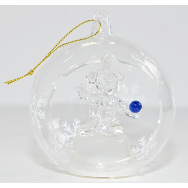 Mickey Sorcerer Illuminated Christmas Bauble, Arribas Glass Collection