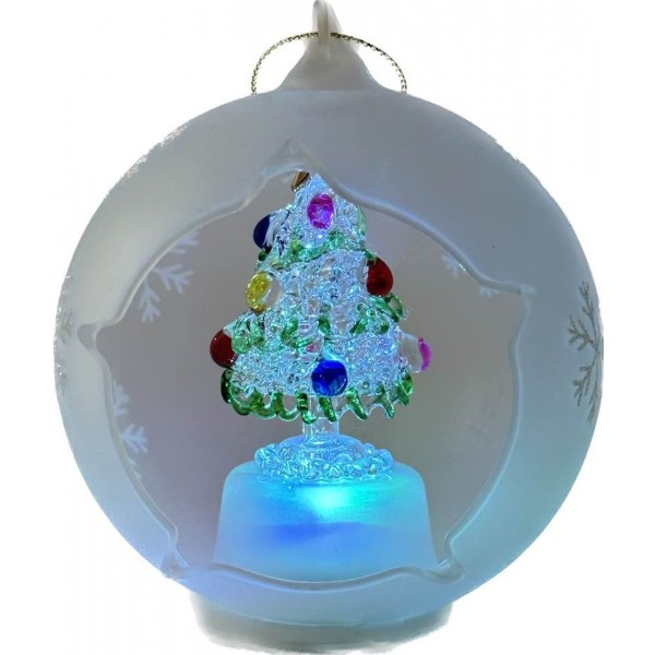 Christmas tree Illuminated Bauble, by Arribas Glass and Disneyland Paris