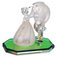 Disney Beauty and the Beast on a glass base, Arribas Glass Collection