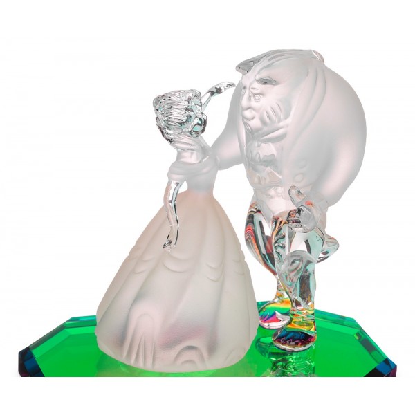 Disney Beauty and the Beast on a glass base, Arribas Glass Collection