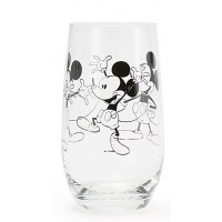 Mickey Mouse Comic Strip BW Tall Glass, Disneyland Paris