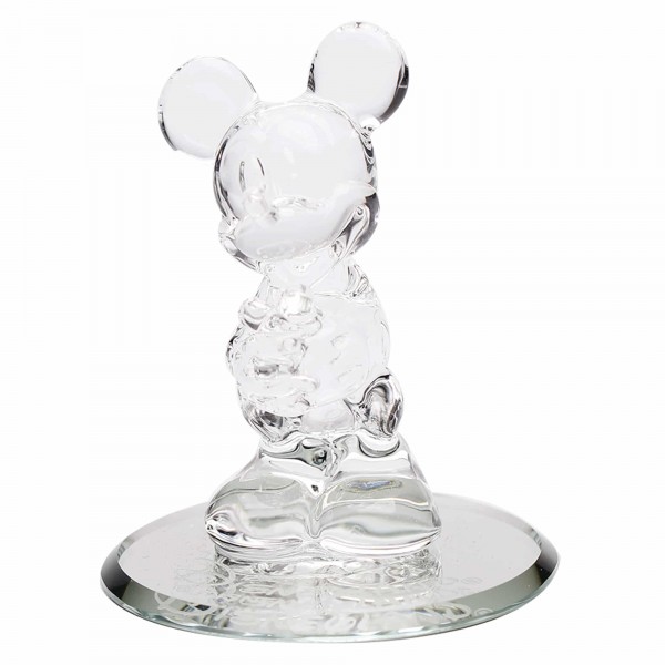 Mickey figure on mirror, Arribas Glass Collection