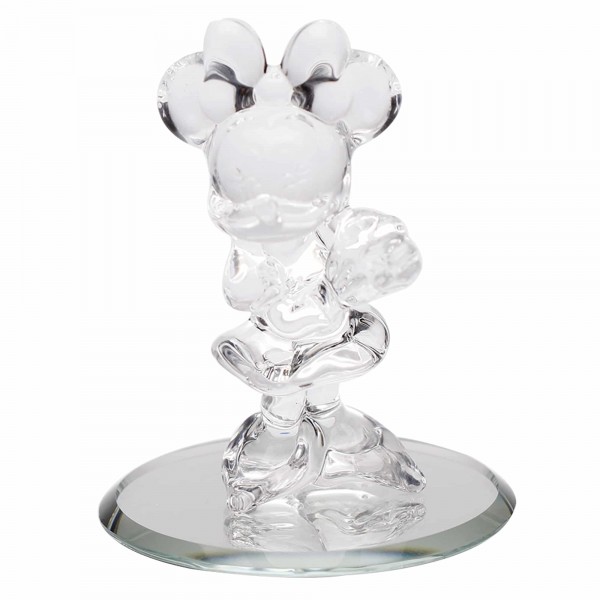 Minnie figure on mirror, Arribas Glass Collection