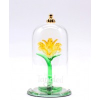 Rapunzel Flower Dome Ornament, Arribas Glass Collection 10cm