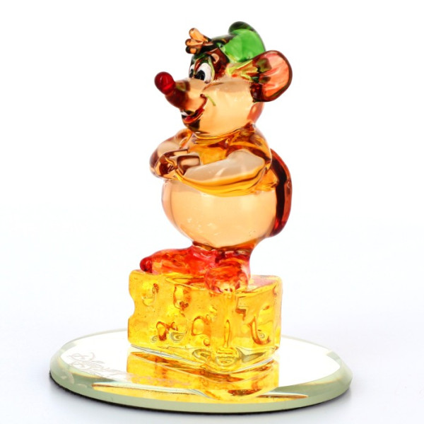 Gus Figurine on a Piece of Cheese in glass, by Arribas Disneyland Paris Gus Figurine on a Piece of Cheese in glass, by Arribas Disneyland Paris