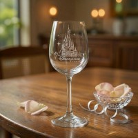 Disneyland Paris Castle engraved Wine Glass, by Arribas