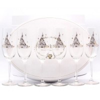Set of 6 Castle Champagne glass in Arribas Box, Disneyland Paris
