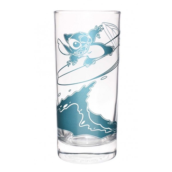 Stitch in blue tall Glass, by Arribas and Disneyland Paris