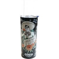 Disney Coco Ernesto De La Cruz Travel Mug Tumbler and straw, Disneyland Paris