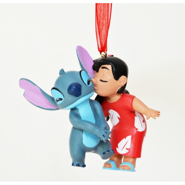 Stitch and Lilo Christmas dangler ornament, Disneyland Paris 