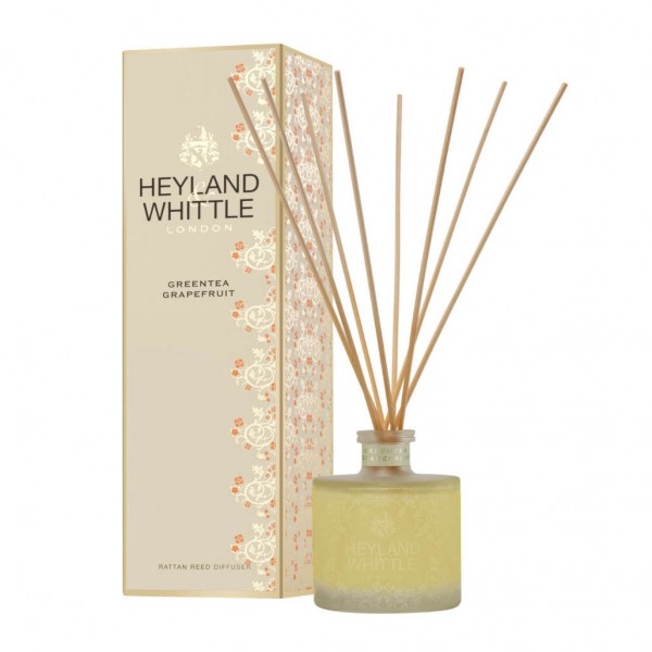 Gold Classic Greentea Grapefruit Reed Diffuser 200ml - Heyland & Whittle