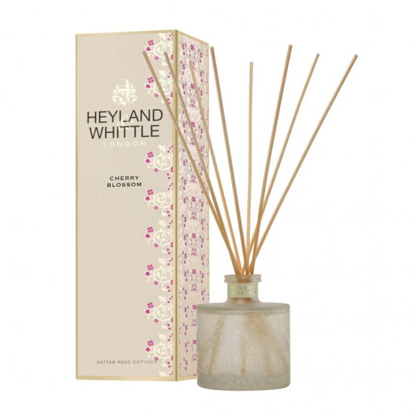 Gold Classic Cherry Blossom Reed Diffuser 200ml - Heyland & Whittle