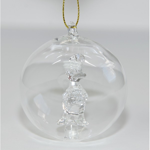 Donald Duck Christmas bauble, Arribas Glass Collection