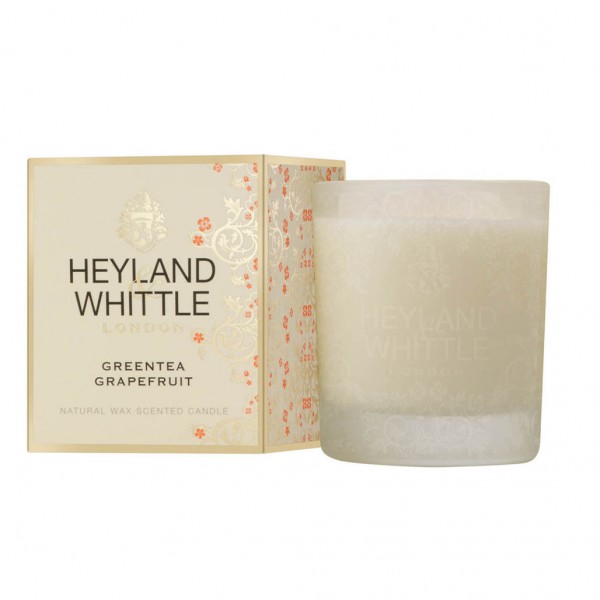Gold Classic Greentea Grapefruit Candle in a Glass 230g - Heyland & Whittle