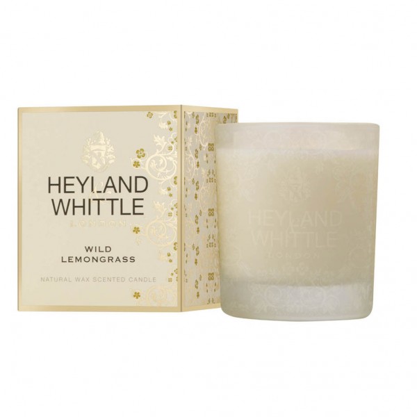 Gold Classic Wild Lemongrass Candle in a Glass 230g - Heyland & Whittle