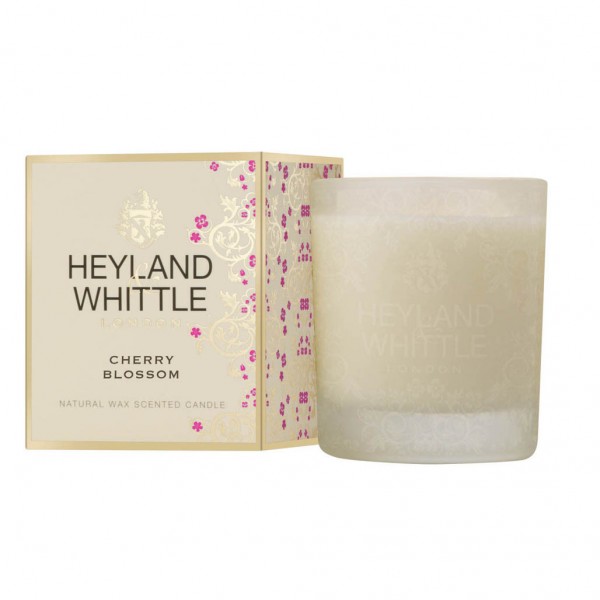 Gold Classic Cherry Blossom Candle in a Glass 230g - Heyland & Whittle