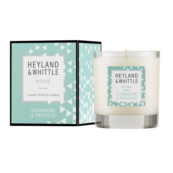 Clementine Prosecco Candle in a Glass 230g - Heyland & Whittle