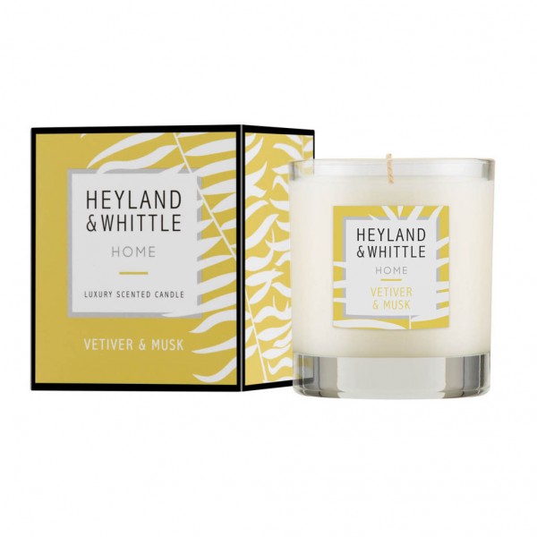 Vetiver & Musk Candle in a Glass 230g - Heyland & Whittle