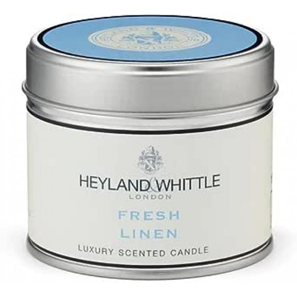Classic Fresh Linen Candle in a Tin 180g - Heyland & Whittle