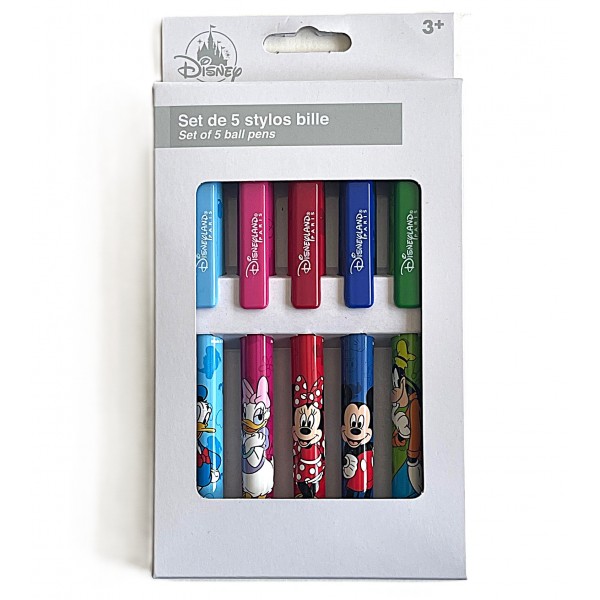 Disney Mickey and Friends ballpoint pens, Set of 5 Disneyland Paris