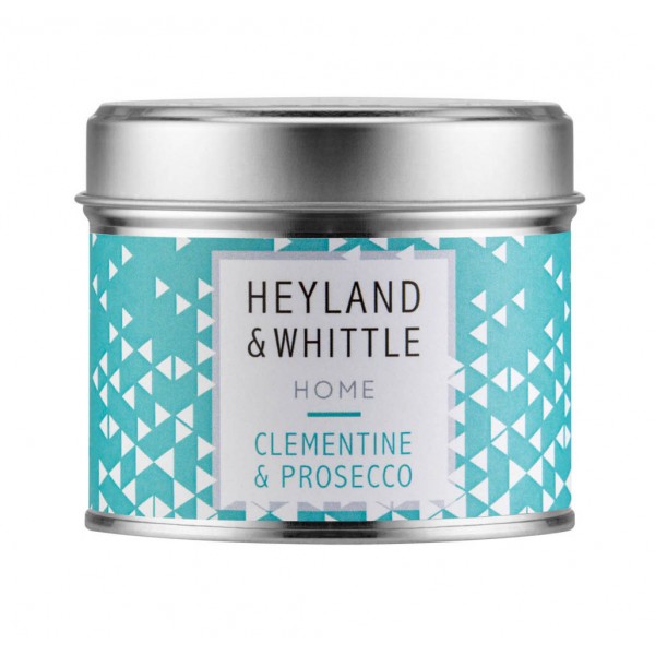 Clementine & Prosecco Candle in a Tin 180g - Heyland & Whittle