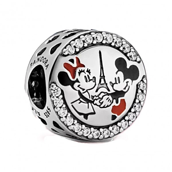 Mickey and Minnie Eiffel Tower Pandora Charm Exclusive Disneyland Paris