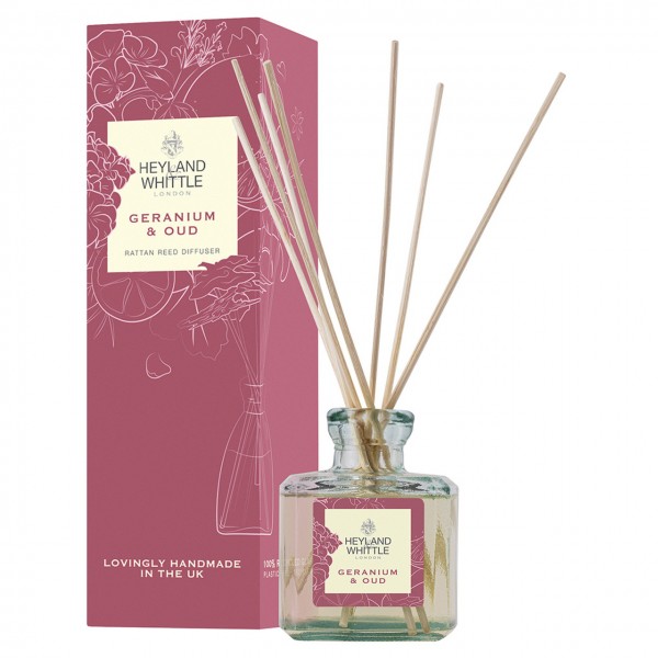 Geranium & Oudt Eco Reed Diffuser 200ml - Heyland & Whittle